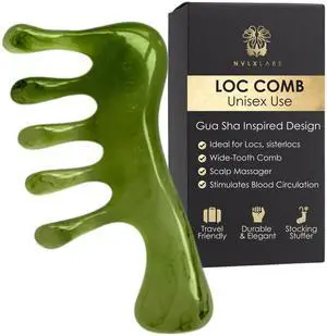 Loc Comb 4.25 Inch Scalp Massager Tool | Gua Sha Hair Care Inspired Wide Tooth Comb for Locs & Curls - Head Massager, Hair Detangler for Sisterlocs, Dreadlocks Loc Comb 4.25 Inch Scalp Massager Tool | Gua Sha Hair Care Inspired Wide Tooth Comb for Locs & Curls - Head Massager, Hair Detangler for Sisterlocs, Dreadlocks