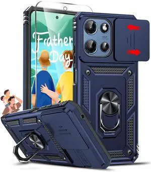 for Motorola Moto G-2026/2025 Case/Moto G-Play 2026 Case: with Slide Camera Cover and Screen Protector, Heavy Duty Rugged Android Mobile Case Cover with Magnetic Ring Kickstand Motog 2026, Blue for Motorola Moto G-2026/2025 Case/Moto G-Play 2026 Case: with Slide Camera Cover and Screen Protector, Heavy Duty Rugged Android Mobile Case Cover with Magnetic Ring Kickstand Motog 2026, Blue