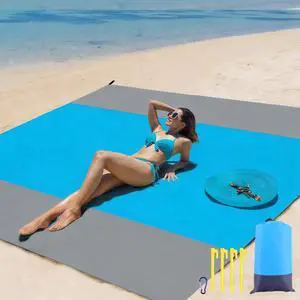 Beach Blanket Waterproof Sandproof 83"x107" 1-6 Adults Extra Large Beach Mat Quick Drying Outdoor Picnic Mat Beach Accessories for Travel, Camping, Hiking Beach Blanket Waterproof Sandproof 83"x107" 1-6 Adults Extra Large Beach Mat Quick Drying Outdoor Picnic Mat Beach Accessories for Travel, Camping, Hiking