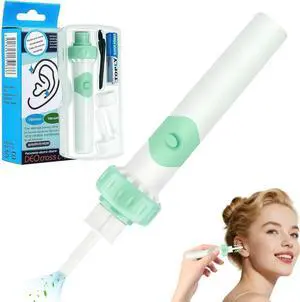 Electric Ear Wax Removal Tool with Vibration Suction, Ear Wax Vacuum Cleaner, Soft Silicone Spoon with 2 Washable Replaceable Tips Ear Cleaning for Family, Portable Case,Aqua Green Electric Ear Wax Removal Tool with Vibration Suction, Ear Wax Vacuum Cleaner, Soft Silicone Spoon with 2 Washable Replaceable Tips Ear Cleaning for Family, Portable Case,Aqua Green