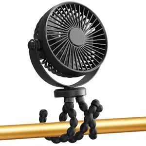 Mini Handheld Personal Portable Fan, Baby Stroller Fan, Car Seat USB or Battery Powered, with Flexible Tripod Clip on Student Bed Desk Bike Crib Treadmill Camping Traveling(Classic Black) Mini Handheld Personal Portable Fan, Baby Stroller Fan, Car Seat USB or Battery Powered, with Flexible Tripod Clip on Student Bed Desk Bike Crib Treadmill Camping Traveling(Classic Black)