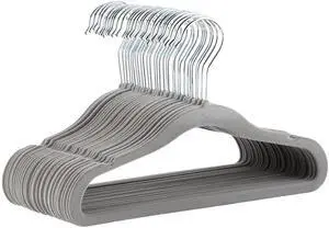 Kids Velvet Non-Slip Space Saving Clothes Hangers with Shoulder Notches, Sturdy Closet Organizer for Baby/Toddler, 11.6", Gray, 30-Pack Kids Velvet Non-Slip Space Saving Clothes Hangers with Shoulder Notches, Sturdy Closet Organizer for Baby/Toddler, 11.6", Gray, 30-Pack