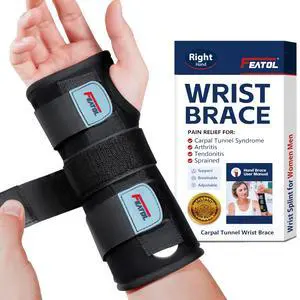Wrist Brace Hand Brace, Carpal Tunnel Wrist Splint Night Support for Women Men, Pain Relief Support -Tendonitis, Arthritis, Sprain, Right Hand, Small/Medium Wrist Brace Hand Brace, Carpal Tunnel Wrist Splint Night Support for Women Men, Pain Relief Support -Tendonitis, Arthritis, Sprain, Right Hand, Small/Medium