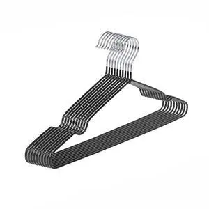 Ultra-Thin Metal Hangers, 10 Pack Non-Slip PVC Coated Space Saving Clothes Hangers for Closet, 16 inch Wide for Suits, Dresses, JacketsBlack Ultra-Thin Metal Hangers, 10 Pack Non-Slip PVC Coated Space Saving Clothes Hangers for Closet, 16 inch Wide for Suits, Dresses, JacketsBlack