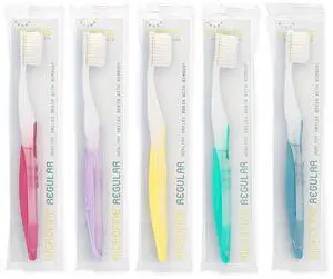 Extra Soft Toothbrushes (Regular Size Head), Periodontist Design Tapered Bristles for Sensitive Teeth & Receding Gums (5 Pack, Colors May Vary) Extra Soft Toothbrushes (Regular Size Head), Periodontist Design Tapered Bristles for Sensitive Teeth & Receding Gums (5 Pack, Colors May Vary)