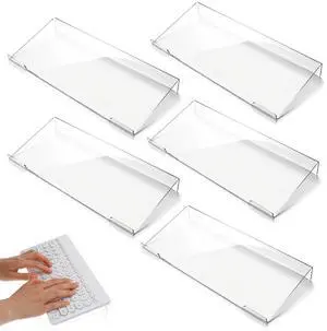 5 Pcs Clear Acrylic Computer Keyboard Stand for Desktop, Ergonomic Keyboard Tilted Elevated Rack Key Board Riser for Office Home Desk Work Supplies 11.8x5.1" Keyboard Tray for 78 Keys Keyboard 5 Pcs Clear Acrylic Computer Keyboard Stand for Desktop, Ergonomic Keyboard Tilted Elevated Rack Key Board Riser for Office Home Desk Work Supplies 11.8x5.1" Keyboard Tray for 78 Keys Keyboard