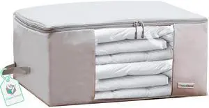 Comforter Storage Bag - Folding Organizer bag for King/Queen Comforters, Pillows, Blankets, Bedding/Quilt, Blanket, Duvet, Mothproof Space Saver; Large Collapsible Organizers, 24"x14"x11" Comforter Storage Bag - Folding Organizer bag for King/Queen Comforters, Pillows, Blankets, Bedding/Quilt, Blanket, Duvet, Mothproof Space Saver; Large Collapsible Organizers, 24"x14"x11"