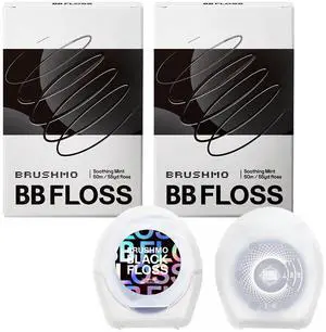 Black Floss (BBFloss) - Expanding Floss, Gum-Friendly Soothing Mint Dental Floss, Natural Vegan Wax to Remove Plaque from Teeth, Dentist Designed PTFE & PFAS Free Oral Care, 2 Spools, 110 yd Black Floss (BBFloss) - Expanding Floss, Gum-Friendly Soothing Mint Dental Floss, Natural Vegan Wax to Remove Plaque from Teeth, Dentist Designed PTFE & PFAS Free Oral Care, 2 Spools, 110 yd