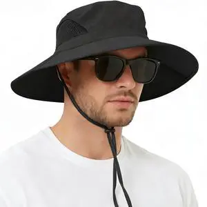 Unisex Sun Hat, Waterproof Wide Brim Bucket Hat Packable Boonie Hat for Fishing Hiking Gardening Safari Beach Unisex Sun Hat, Waterproof Wide Brim Bucket Hat Packable Boonie Hat for Fishing Hiking Gardening Safari Beach