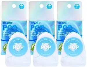 POP Dental Floss, Mint, Plaque Remover for Teeth, Shred Resistant, Vegan Wax, Cruelty Free, Eco Friendly Packaging, Oral Care, PFAS Free, for Adults & Kids, 3 Pack, 54.6 yd POP Dental Floss, Mint, Plaque Remover for Teeth, Shred Resistant, Vegan Wax, Cruelty Free, Eco Friendly Packaging, Oral Care, PFAS Free, for Adults & Kids, 3 Pack, 54.6 yd