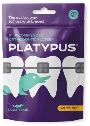 Orthodontic Flossers for Braces, 40 Count (Pack of 1), Ortho Picks for Adults & Kids, Fits Under Arch Wire, Non-Damaging, Encourage Flossing Habits Orthodontic Flossers for Braces, 40 Count (Pack of 1), Ortho Picks for Adults & Kids, Fits Under Arch Wire, Non-Damaging, Encourage Flossing Habits