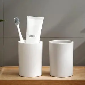 Bathroom Tumbler Cup 10.5oz Reusable Unbreakable Toothbrush Cup 300ml Mouthwash Cups Plastic Easy to Clean Bathroom Cup Toothbrush Holder Adequate for Your Bathroom (PP, white2) Bathroom Tumbler Cup 10.5oz Reusable Unbreakable Toothbrush Cup 300ml Mouthwash Cups Plastic Easy to Clean Bathroom Cup Toothbrush Holder Adequate for Your Bathroom (PP, white2)