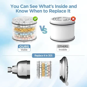 Shower Head Filter Replacement Cartridge for Filtered Shower Head - H5H117 (2-PACK) Shower Head Filter Replacement Cartridge for Filtered Shower Head - H5H117 (2-PACK)