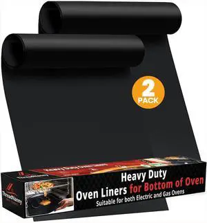 Oven Liners for Bottom of Oven - Thick Heavy Duty 17 x 25 2 Pack Non-Stick Reusable Mats - BPA & PFOA Free Protector for Electric, Gas, Microwave & BBQ Grill Liner - Easy Clean & Heat Resistant Oven Liners for Bottom of Oven - Thick Heavy Duty 17 x 25 2 Pack Non-Stick Reusable Mats - BPA & PFOA Free Protector for Electric, Gas, Microwave & BBQ Grill Liner - Easy Clean & Heat Resistant