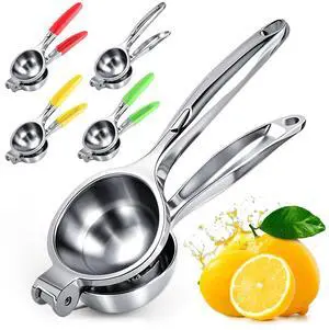 Lemon Squeezer Large, Lemon Squeezer Juicer Stainless Steel, Heavy Duty Manual Citrus Juicer Hand Press, Kitchen Tools Lime Squeezer Bar Tool, Easy to Clean Metal Lemon Hand Press Lemon Squeezer Large, Lemon Squeezer Juicer Stainless Steel, Heavy Duty Manual Citrus Juicer Hand Press, Kitchen Tools Lime Squeezer Bar Tool, Easy to Clean Metal Lemon Hand Press