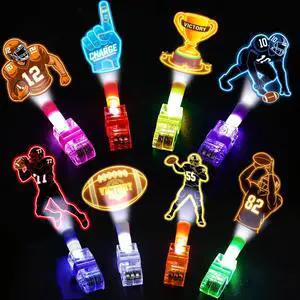 24pcs Football Party Favors LED Finger Lights, Light Up for Game Day, Glow in the Dark Football Theme Finger lights, Goodie Bag Stuffers, Sports Party Supplies & Football Birthday Party Decorations 24pcs Football Party Favors LED Finger Lights, Light Up for Game Day, Glow in the Dark Football Theme Finger lights, Goodie Bag Stuffers, Sports Party Supplies & Football Birthday Party Decorations