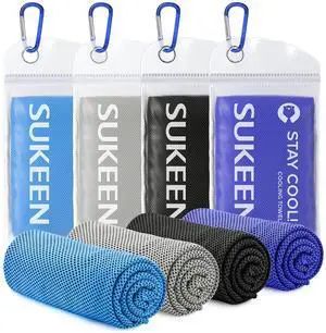 4 Pack Cooling Towels (40"x12"), Cooling Neck Wraps, Ice Towel, Soft Breathable Chilly Towel,Microfiber Towel for Yoga,Sport,Running,Gym,Workout,Camping,Fitness,Workout & More Activities 4 Pack Cooling Towels (40"x12"), Cooling Neck Wraps, Ice Towel, Soft Breathable Chilly Towel,Microfiber Towel for Yoga,Sport,Running,Gym,Workout,Camping,Fitness,Workout & More Activities
