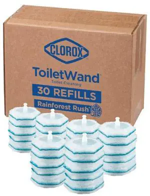 ToiletWand Toilet Cleaning Refills, Spring Cleaning Essential, Disinfecting Scrubbing Pads, Rainforest Rush, 30 Count ToiletWand Toilet Cleaning Refills, Spring Cleaning Essential, Disinfecting Scrubbing Pads, Rainforest Rush, 30 Count