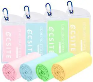 4 Pack Cooling Towels (47"x12") for Neck and Face, Ice Towel for Hot Weather, Soft Breathable Chilly Gym Towels, Microfiber Towel for Work Out, Yoga, Running, Camping & More Activities 4 Pack Cooling Towels (47"x12") for Neck and Face, Ice Towel for Hot Weather, Soft Breathable Chilly Gym Towels, Microfiber Towel for Work Out, Yoga, Running, Camping & More Activities