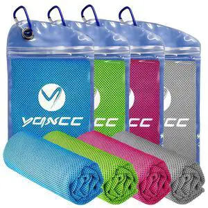 4 Pack Cooling Towels, 40"x12", Ice Cool Towels for Neck & Face | Soft Breathable Microfiber, Instant Cooling Neck Wraps for Yoga, Golf, Gym, Running, Hiking, Camping & Hot Weather Activities 4 Pack Cooling Towels, 40"x12", Ice Cool Towels for Neck & Face | Soft Breathable Microfiber, Instant Cooling Neck Wraps for Yoga, Golf, Gym, Running, Hiking, Camping & Hot Weather Activities