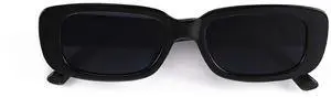 Rectangle Sunglasses for Women Men Fashion Trendy Chunky Frame 90s Rectangle Sunglasses Black Rectangle Sunglasses for Women Men Fashion Trendy Chunky Frame 90s Rectangle Sunglasses Black