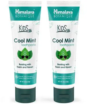 Botanique Kids Cool Mint Toothpaste with xylitol,Gentle Foaming Fluoride Free Kids Toothpaste and Toddler Toothpaste,Vegan Toothpaste Kids for Fresh Daily Plaque Care, SLS Free (Pack of 2) Botanique Kids Cool Mint Toothpaste with xylitol,Gentle Foaming Fluoride Free Kids Toothpaste and Toddler Toothpaste,Vegan Toothpaste Kids for Fresh Daily Plaque Care, SLS Free (Pack of 2)