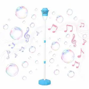 Automatic Bubble Machine for Kids, 2026 New Standing Bubble Maker with Lights & Music, Height Adjustable Up to 47'', Rechargeable Bubble Blower Toys Bubbles Machine for Wedding Party (Blue) Automatic Bubble Machine for Kids, 2026 New Standing Bubble Maker with Lights & Music, Height Adjustable Up to 47'', Rechargeable Bubble Blower Toys Bubbles Machine for Wedding Party (Blue)