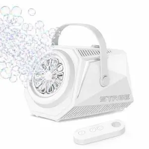 Bubble Machine with Remote 10 Hole Bubble Blower Machine with One-Click Start, Portable for Kids, Weddings, Birthday Parties, Outdoor Activities (White) Bubble Machine with Remote 10 Hole Bubble Blower Machine with One-Click Start, Portable for Kids, Weddings, Birthday Parties, Outdoor Activities (White)