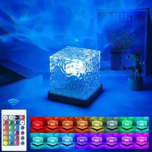 Ocean Wave Projector Light, Mood Lighting Ambient Lighting Luminorthe Cube Northern Lights Projector with 16 Colors and Dynamic Ripple Effect for Living Room Bedroom Decor - 5.1inch Ocean Wave Projector Light, Mood Lighting Ambient Lighting Luminorthe Cube Northern Lights Projector with 16 Colors and Dynamic Ripple Effect for Living Room Bedroom Decor - 5.1inch