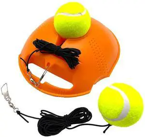 Tennis Trainer Rebound Baseboard Self Tennis Training Equipment Tennis Practice Rebounder with 2 String Balls (Arancia) Tennis Trainer Rebound Baseboard Self Tennis Training Equipment Tennis Practice Rebounder with 2 String Balls (Arancia)