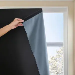Autohesion Curtains for Windows,Bedroom Blackout Curtains for - Thermal Lnsulated No Drill Curtains Room Darkening Black Small Drapes(1 Panels,35Wx48L inch-Black) Autohesion Curtains for Windows,Bedroom Blackout Curtains for - Thermal Lnsulated No Drill Curtains Room Darkening Black Small Drapes(1 Panels,35Wx48L inch-Black)