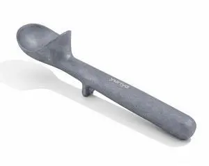 Aluminum Ice Cream Scoop, Heat-Conductive One-Piece Triggerless Scooper, Self-Standing Elevated Head, Ergonomic 7-Inch Handle, Matte Silver Aluminum Ice Cream Scoop, Heat-Conductive One-Piece Triggerless Scooper, Self-Standing Elevated Head, Ergonomic 7-Inch Handle, Matte Silver