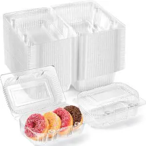 40 Pack Clear Hinged Plastic Containers, Sturdy To Go Clamshell Food Containers with Lids, Disposable Take Out Boxes for Desserts Cake Slices Sandwich Salad Cookies (7.2 × 4.7 ×3 Inches) 40 Pack Clear Hinged Plastic Containers, Sturdy To Go Clamshell Food Containers with Lids, Disposable Take Out Boxes for Desserts Cake Slices Sandwich Salad Cookies (7.2 × 4.7 ×3 Inches)
