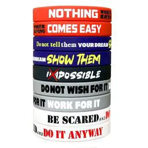 Pack Motivational Silicone Wristbands for Men, Women, Sport Team, Rubber bracelets 12x8 with Inspirational Quotes, Unisex Design for men, gifts (12) Pack Motivational Silicone Wristbands for Men, Women, Sport Team, Rubber bracelets 12x8 with Inspirational Quotes, Unisex Design for men, gifts (12)