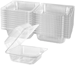 400 Count Clear Plastic Hinged Take Out Containers Clamshell Takeout Tray Food Clamshell Containers for Dessert, Snacksetc, Cakes Slice, Cookies, Salads 400 Count Clear Plastic Hinged Take Out Containers Clamshell Takeout Tray Food Clamshell Containers for Dessert, Snacksetc, Cakes Slice, Cookies, Salads