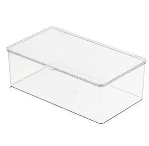 Clear Plastic Storage Bin with Lid, Makeuo Holder, Fridge Organizer, Refrigerator Organizers and Storage, Small Container for Pantry, Office, Dresser, Bathroom, Kitchen, Snack Clear Plastic Storage Bin with Lid, Makeuo Holder, Fridge Organizer, Refrigerator Organizers and Storage, Small Container for Pantry, Office, Dresser, Bathroom, Kitchen, Snack