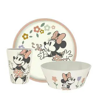Disney Kids Dinnerware Set 3 Pieces, Durable and Sustainable Melamine Bamboo Plate, Bowl, and Tumbler are Perfect For Dinner Time With Family (Minnie Mouse) Disney Kids Dinnerware Set 3 Pieces, Durable and Sustainable Melamine Bamboo Plate, Bowl, and Tumbler are Perfect For Dinner Time With Family (Minnie Mouse)