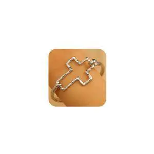 Unique Gold Chunky Large Hollow Cross Cuff Bracelets for Women, Statement Silver Big Hammered Crosses Adjustable Bangle Bracelet Trendy Jewelry Gifts (Silver) Unique Gold Chunky Large Hollow Cross Cuff Bracelets for Women, Statement Silver Big Hammered Crosses Adjustable Bangle Bracelet Trendy Jewelry Gifts (Silver)