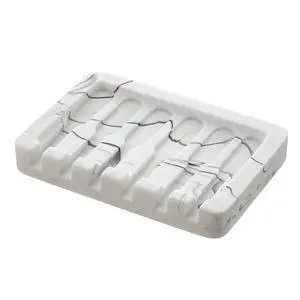 Self Draining Soap Dish - Marble Look Soap Holder Tray Savers Box Container Sponge Holder for Bathroom Shower Kitchen, White Self Draining Soap Dish - Marble Look Soap Holder Tray Savers Box Container Sponge Holder for Bathroom Shower Kitchen, White
