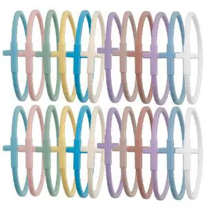 24 Pieces Silicone Cross Bracelets Multicolor Jesus Bracelets Rubber Cross Jewelry Gift for Women Men Christian Stackable Braided Wristbands Bulk in 12 colors 24 Pieces Silicone Cross Bracelets Multicolor Jesus Bracelets Rubber Cross Jewelry Gift for Women Men Christian Stackable Braided Wristbands Bulk in 12 colors