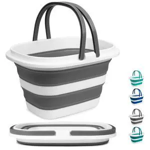 Large Collapsible Mop Bucket, 16L(4.2 Gallon) Plastic Bucket for House Cleaning, Car Washing, Silicone Cleaning Supplier Organizer, Portable Basket with Handle for Laundry Storage, RV Camping, Fishing Large Collapsible Mop Bucket, 16L(4.2 Gallon) Plastic Bucket for House Cleaning, Car Washing, Silicone Cleaning Supplier Organizer, Portable Basket with Handle for Laundry Storage, RV Camping, Fishing