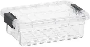 Clear Storage Boxes with Lids, 1.27 Quart Plastic Container Bins for Organizing, Stackable Crates, BPA Free, Non Toxic, Odor Free, Organizers for Home, Office and Dorm Clear Storage Boxes with Lids, 1.27 Quart Plastic Container Bins for Organizing, Stackable Crates, BPA Free, Non Toxic, Odor Free, Organizers for Home, Office and Dorm