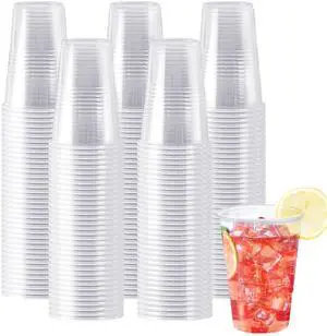 600 Pack 9 oz Plastic Cups, Clear Disposable Cups, Hot/Cold Party Drinking Cups, PP Clear Plastic Cups Bulk for Party, Picnic, BBQ, Wedding, Travel 600 Pack 9 oz Plastic Cups, Clear Disposable Cups, Hot/Cold Party Drinking Cups, PP Clear Plastic Cups Bulk for Party, Picnic, BBQ, Wedding, Travel