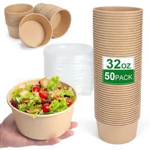 50 Pcs 32 Oz disposable meal prep containerspaper bowls with lidsdisposable soup bowlssoup bowls disposable hot/colddisposable salad bowls with lids 50 Pcs 32 Oz disposable meal prep containerspaper bowls with lidsdisposable soup bowlssoup bowls disposable hot/colddisposable salad bowls with lids