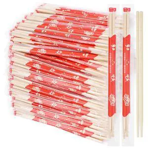 500 Pairs 9 Inch Disposable Bamboo Chopsticks Bulk, Individually Wrapped Separated Sleeved Chopsticks Wooden for Restaurants, Noodles, Sushi, Asian Food 500 Pairs 9 Inch Disposable Bamboo Chopsticks Bulk, Individually Wrapped Separated Sleeved Chopsticks Wooden for Restaurants, Noodles, Sushi, Asian Food