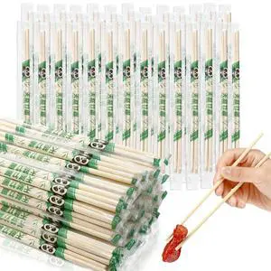 300 Pairs Bamboo Disposable Chopsticks Bulk 8 Inch Round Separated Wooden Chopsticks Individually Wrapped in Clear Sleeve Film for Take out Orders Restaurants Picnics(Panda Pattern) 300 Pairs Bamboo Disposable Chopsticks Bulk 8 Inch Round Separated Wooden Chopsticks Individually Wrapped in Clear Sleeve Film for Take out Orders Restaurants Picnics(Panda Pattern)