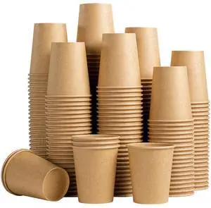 200 Pack 8 oz Kraft Paper Cups, Brown Disposable Paper Coffee Cups, Unbleached Paper Cups for Hot/Cold Beverage Party Home Office 200 Pack 8 oz Kraft Paper Cups, Brown Disposable Paper Coffee Cups, Unbleached Paper Cups for Hot/Cold Beverage Party Home Office