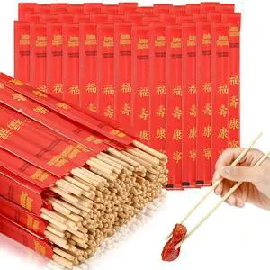 200 Pairs Bamboo Chopsticks Disposable Sleeved and Separated Chop Sticks Quality Chopsticks Disposable UV Treated (Joyous) 200 Pairs Bamboo Chopsticks Disposable Sleeved and Separated Chop Sticks Quality Chopsticks Disposable UV Treated (Joyous)