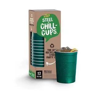 16 oz. Party Cups, Perfect for Cold Drinks, Sturdy & Durable, Disposable and 100% Recyclable, Made in USA, Green, 12 Count 16 oz. Party Cups, Perfect for Cold Drinks, Sturdy & Durable, Disposable and 100% Recyclable, Made in USA, Green, 12 Count