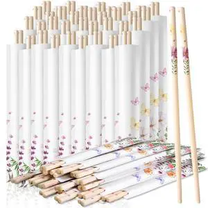 50 Pairs Cherry Blossom Chopsticks Bulk with Sleeved Blue Flower Disposable Bamboo Eucalyptus Chopsticks Wedding Favors Chinese Japanese Food Supply for Takeout Picnic(Wildflower) 50 Pairs Cherry Blossom Chopsticks Bulk with Sleeved Blue Flower Disposable Bamboo Eucalyptus Chopsticks Wedding Favors Chinese Japanese Food Supply for Takeout Picnic(Wildflower)